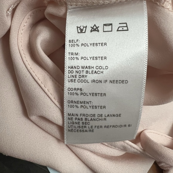 Anthropologie Staring At Stars Blush Pink Cami Top XS Lace Trim Spaghetti Strap - Picture 7 of 8